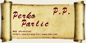 Perko Parlić vizit kartica